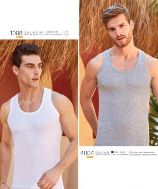 Φανελάκι λευκό/γκρι