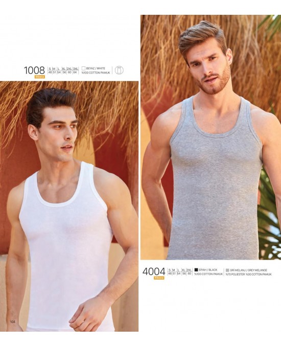 Φανελάκι λευκό/γκρι